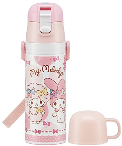 Skater Children's 2-Way Stainless Steel Kids Water Bottle with Cup 430ml  Pokemon